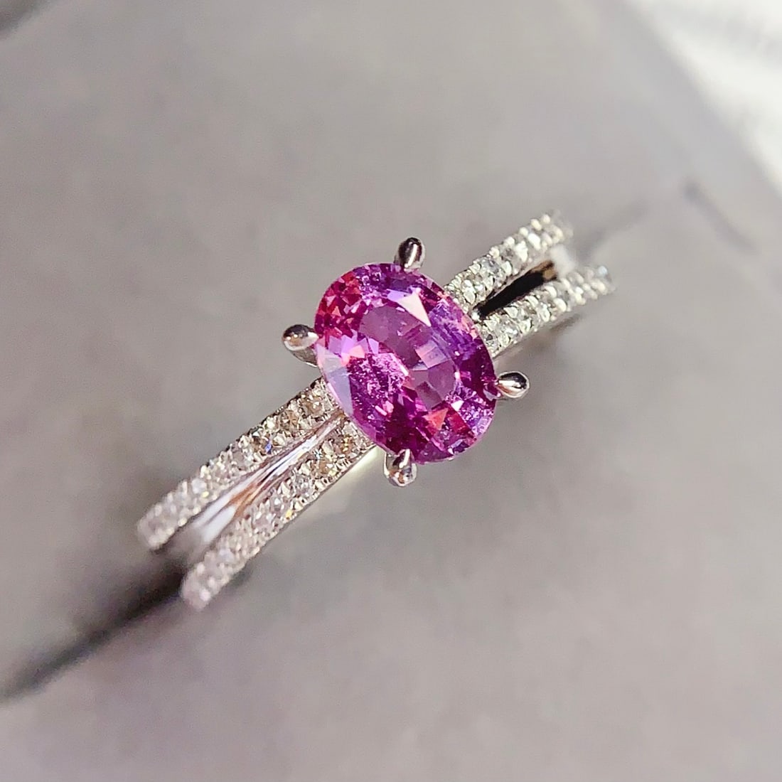 14k Gold 1.01 Ct Natural Sapphire & Diamond Ring - 5