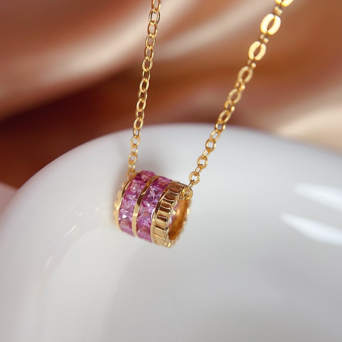 14k Gold 2.60 Ct Natural Sapphire Pendant( Without Chain ) - 3