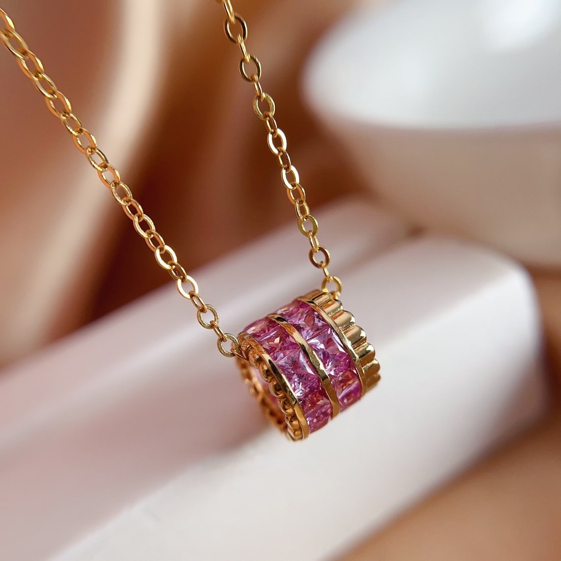 14k Gold 2.60 Ct Natural Sapphire Pendant( Without Chain ) - 6