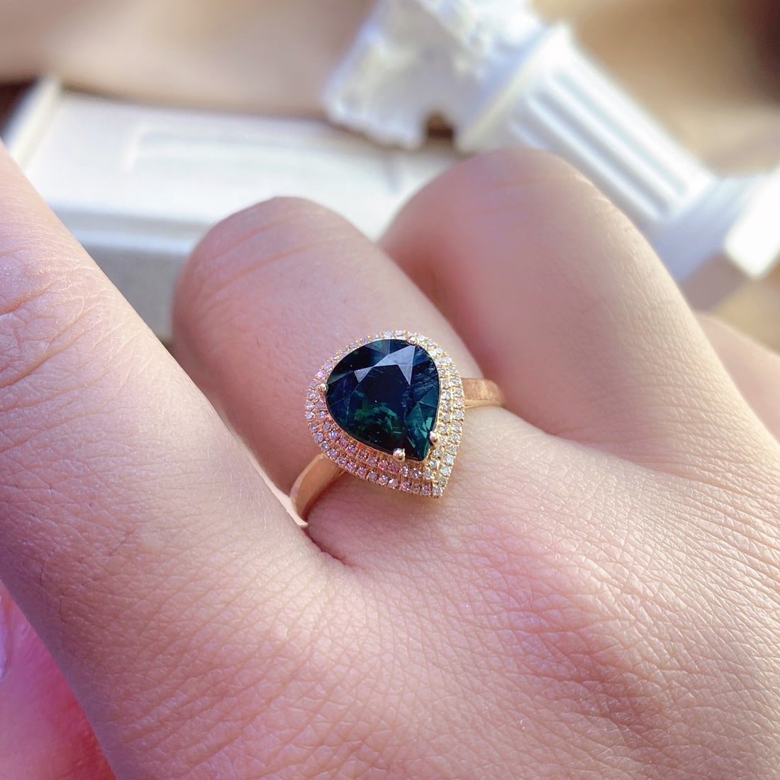 14k Gold 2.42 Ct Natural Tourmaline & Diamond Ring - 5