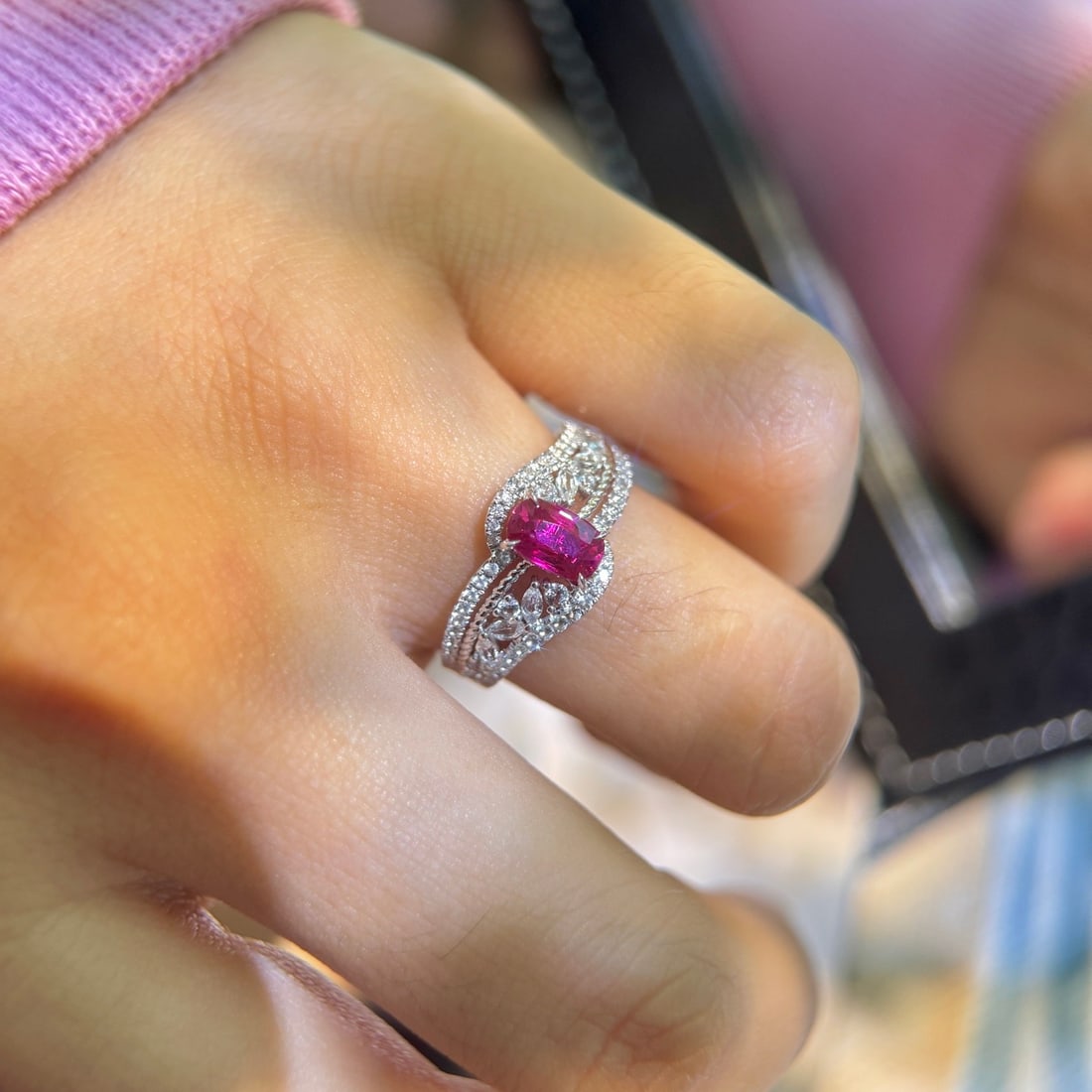 14k Gold 1.69 Ctw Natural Ruby & Sapphire Ring - 3