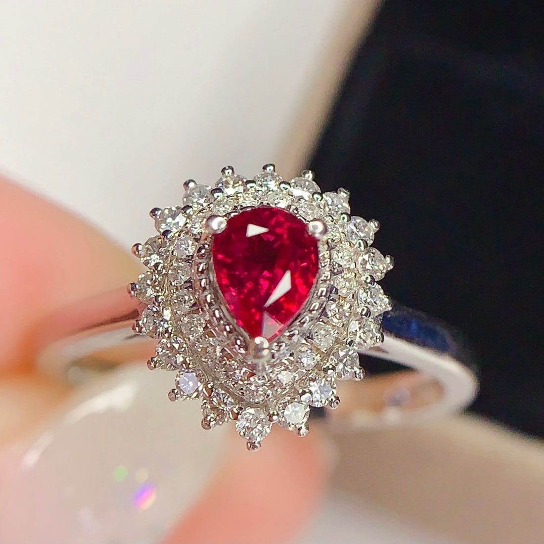 14k Gold 0.8 Ct Natural Ruby & Diamond Ring - 4