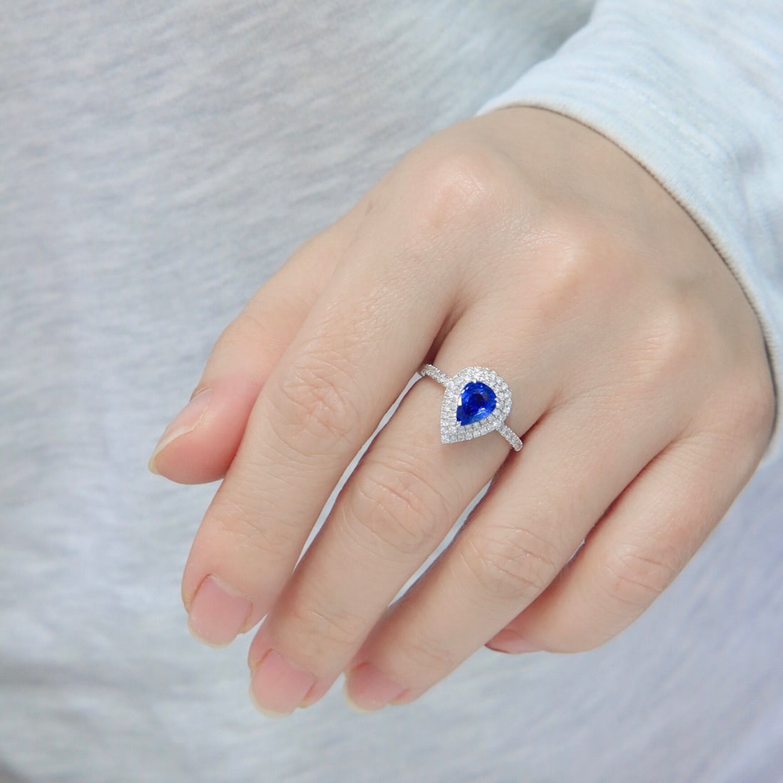 14k Gold 1.52 Ctw Natural Sapphire & Diamond Ring - 5