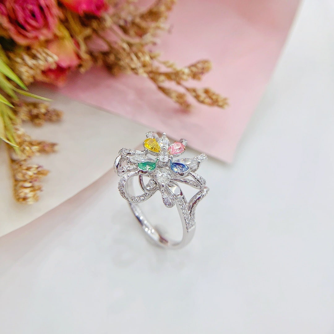 14k Gold 1.62 Ctw Natural Color Diamond & Diamond Ring/pendant( Without Chain ) - 3