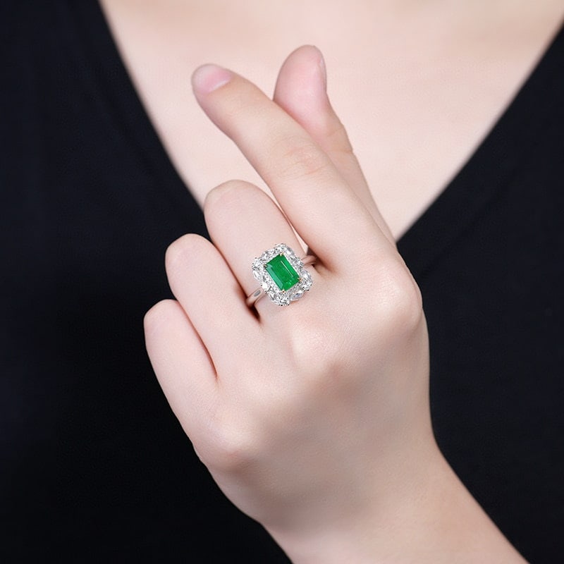 14k Gold 1.99 Ctw Natural Emerald & Diamond Ring/pendant( Without Chain ) - 7