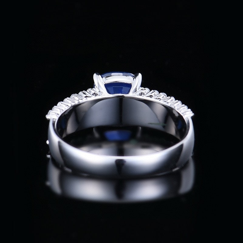 14k Gold 2.94 Ctw Natural Sapphire & Diamond Ring - 5