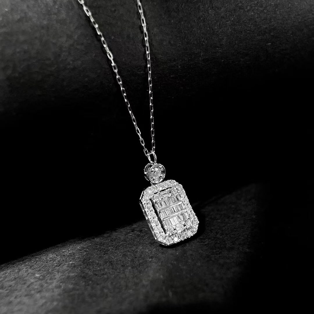 14k Gold 0.50 Ct Natural H Diamond Necklace - 2