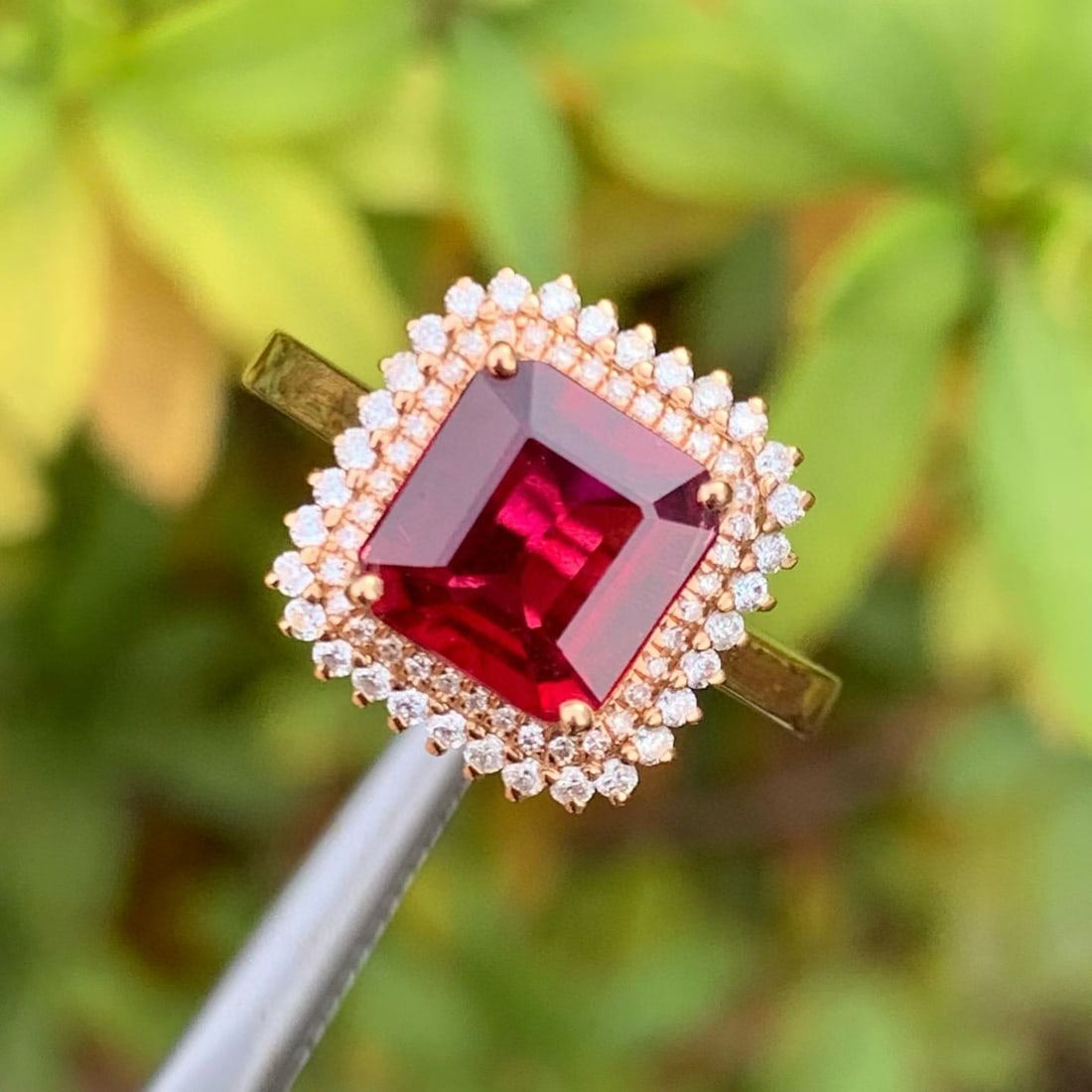 14k Gold 2.02 Ct Natural Tourmaline & Diamond Ring - 2