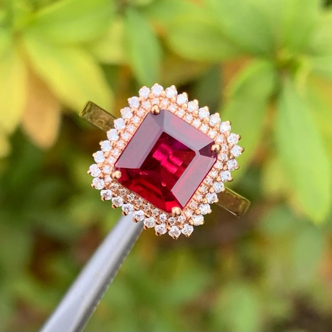 14k Gold 2.02 Ct Natural Tourmaline & Diamond Ring - 3