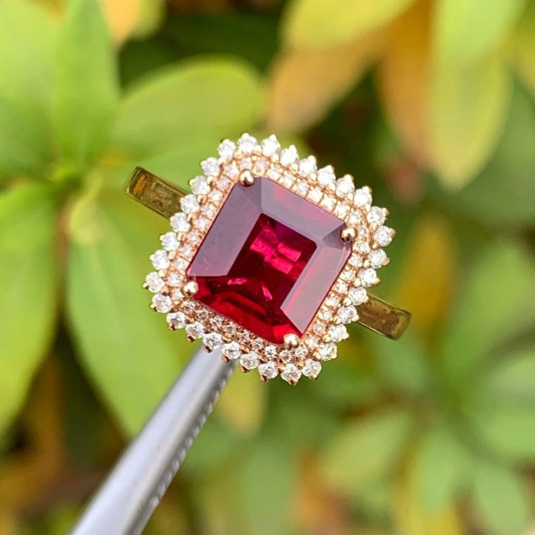 14k Gold 2.02 Ct Natural Tourmaline & Diamond Ring - 5