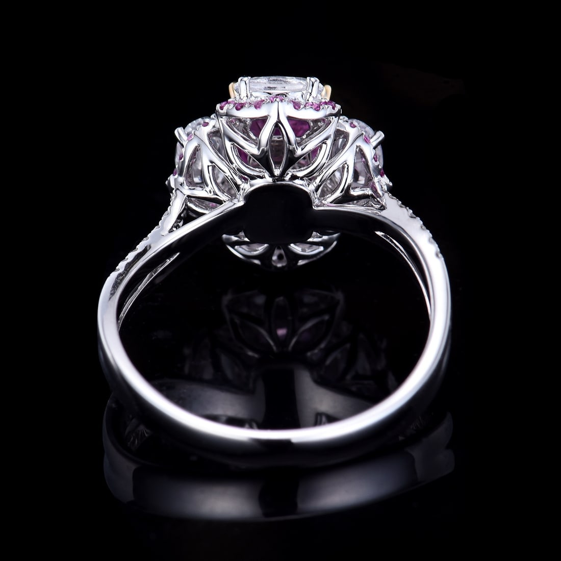 14k Gold 1.66 Ctw Natural Sapphire & Diamond Ring - 4