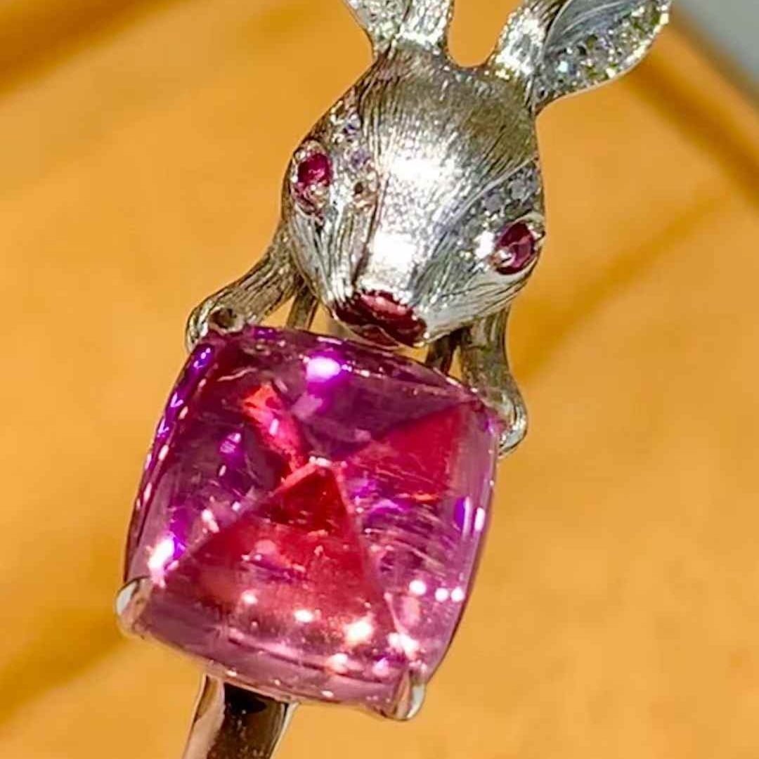 14k Gold 3.75 Ct Natural Tourmaline & Diamond Ring - 3
