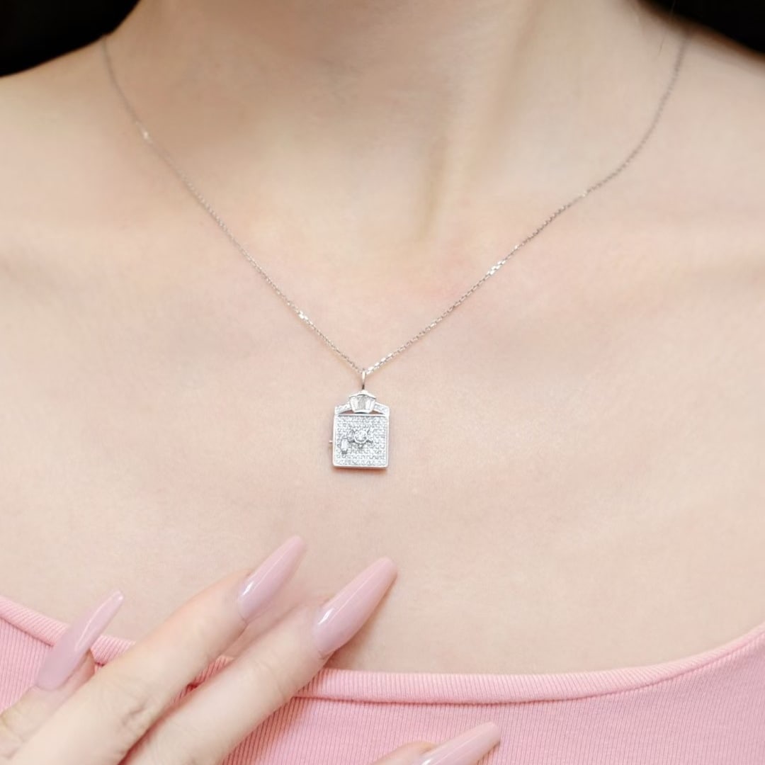 14k Gold 0.85 Ct Natural H Diamond Pendant( Without Chain ) - 6