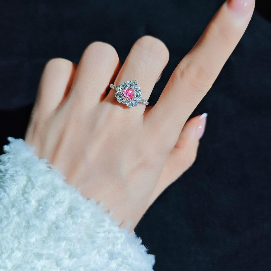 14k Gold 1.04 Ctw Natural Pink Diamond & Diamond Ring - 3