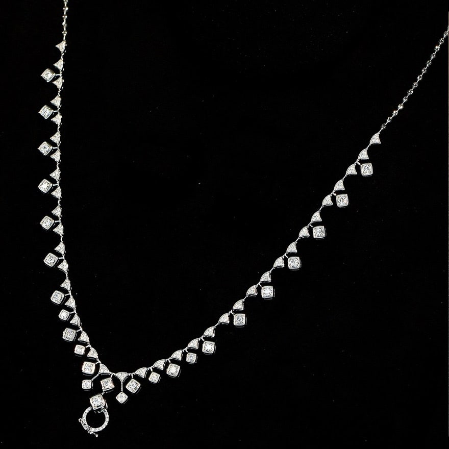 14k Gold 1.1 Ct Natural H Diamond Necklace: Ref:231094005 // gold content:14k gold // main gemstone:diamond // shape:round // carat weight:1. 1ct // clarity grade:vs-si // color:h // treatment:natural // cut grade:g // Condition: New Low Estima