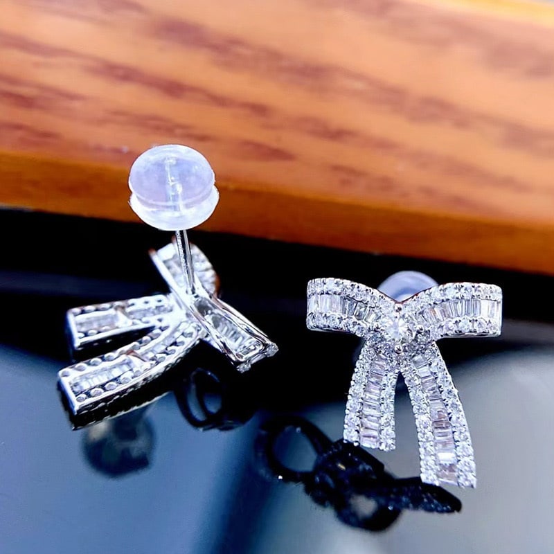 14k Gold 0.8 Ct Natural H Diamond Earrings - 2