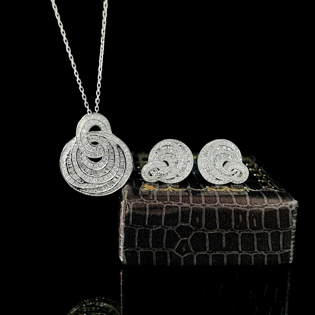 14k Gold 1.62 Ctw Natural H Diamond Jewelry Set - 7