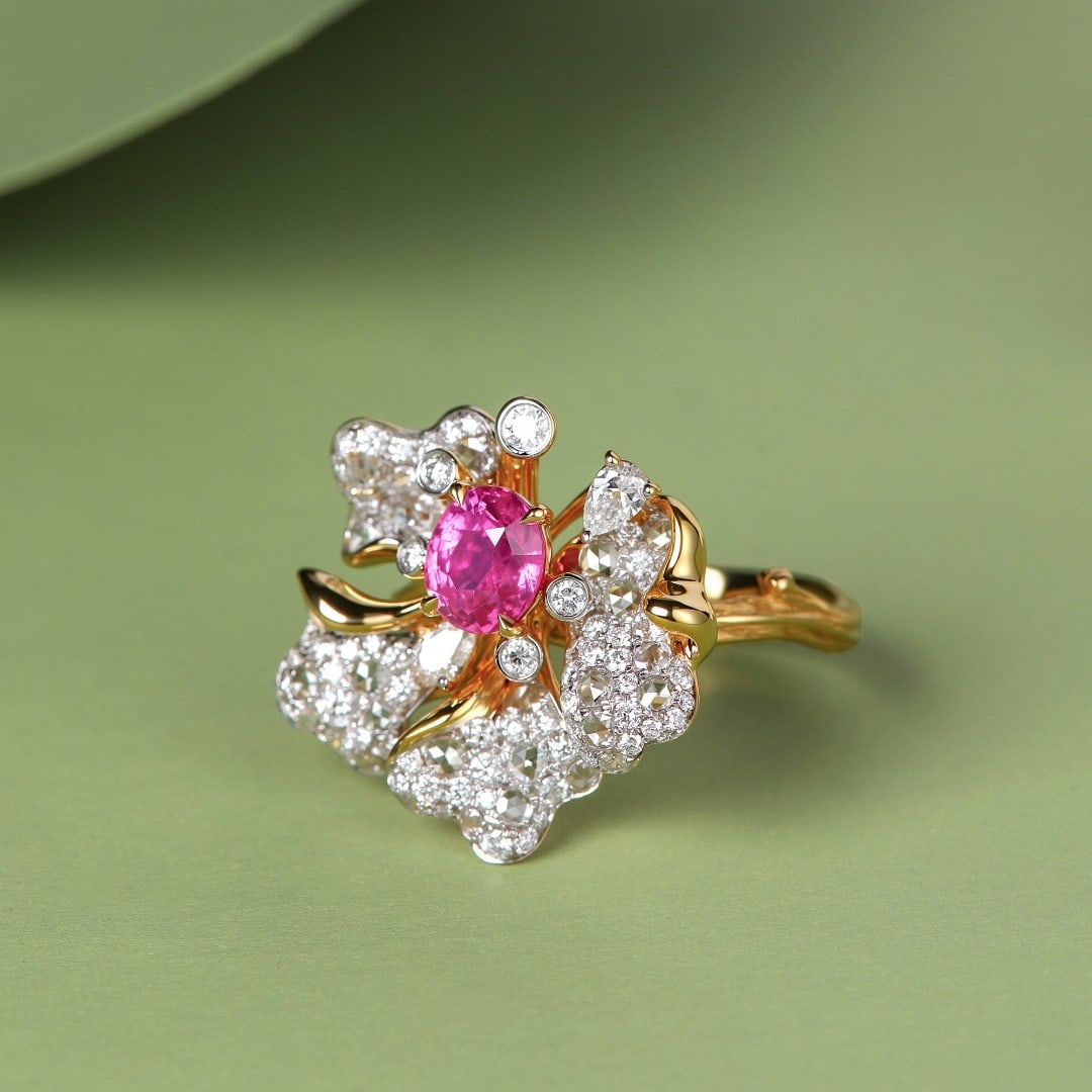 14k Gold 1.89 Ctw Natural Ruby & Diamond Ring - 2