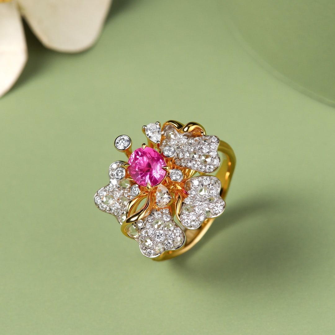 14k Gold 1.89 Ctw Natural Ruby & Diamond Ring - 3