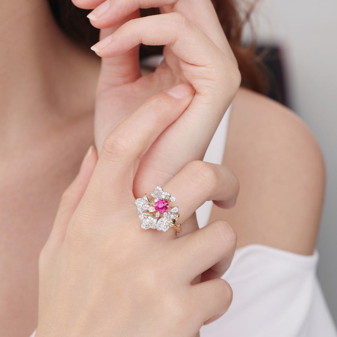 14k Gold 1.89 Ctw Natural Ruby & Diamond Ring - 5