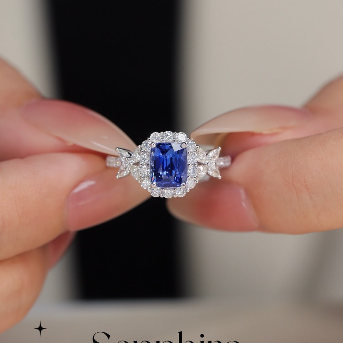 14k Gold 2.33 Ctw Natural Sapphire & Diamond Ring - 3