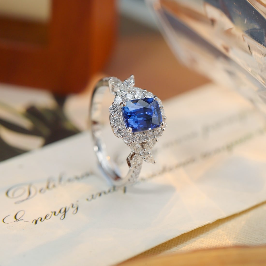 14k Gold 2.33 Ctw Natural Sapphire & Diamond Ring - 5