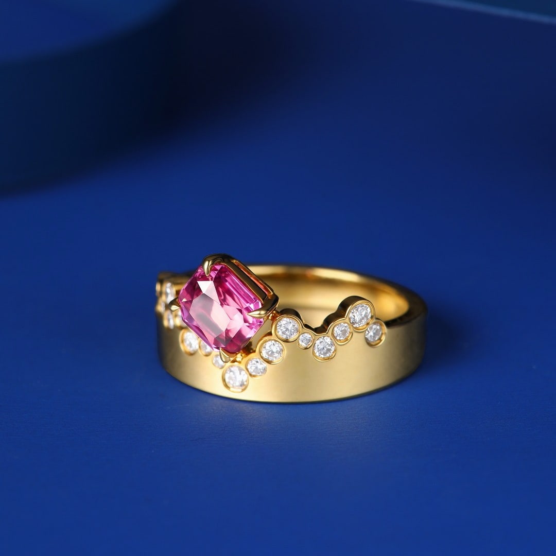 14k Gold 1.84 Ctw Natural Sapphire & Diamond Ring - 2