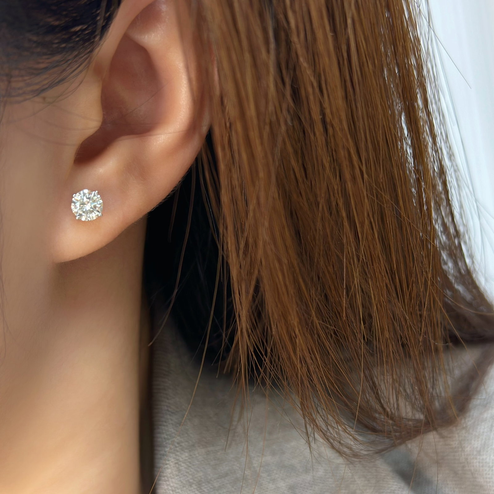 14k Gold 1.86 Ctw Natural H Diamond Earrings - 5