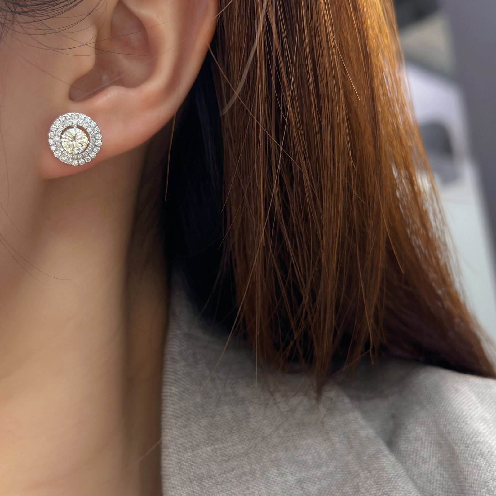 14k Gold 1.86 Ctw Natural H Diamond Earrings - 6