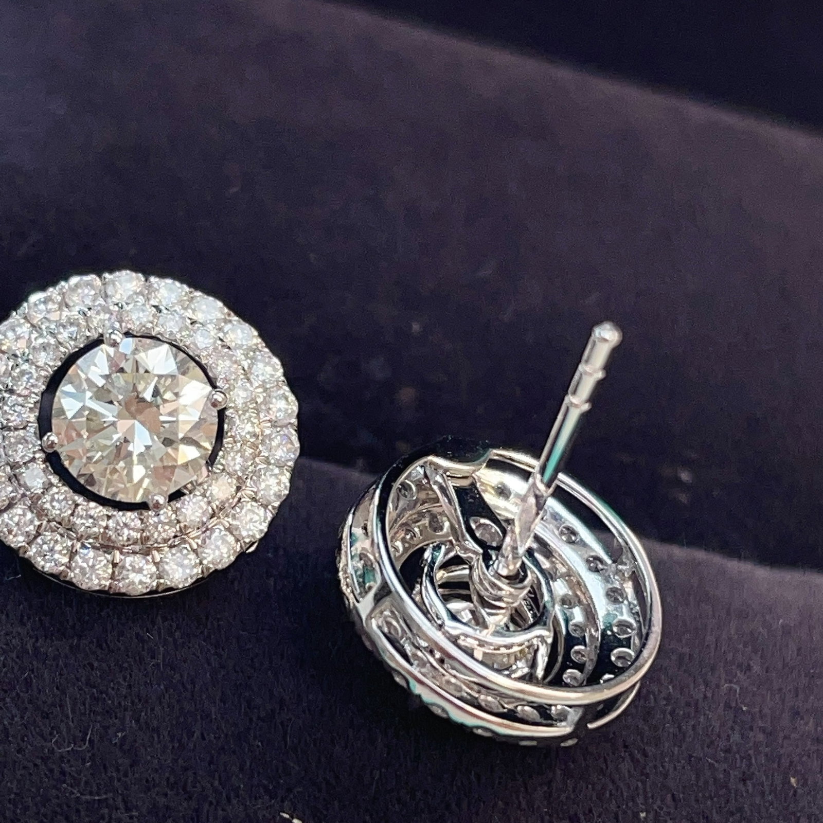 14k Gold 1.86 Ctw Natural H Diamond Earrings - 7