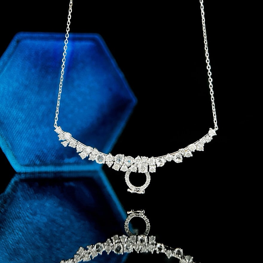 14k Gold 1.38 Ct Natural H Diamond Necklace: Ref:231094107 // gold content:14k gold // main gemstone:diamond // shape:round // carat weight:1. 38ct // clarity grade:vs-si // color:h // treatment:natural // cut grade:g // Condition: New Low