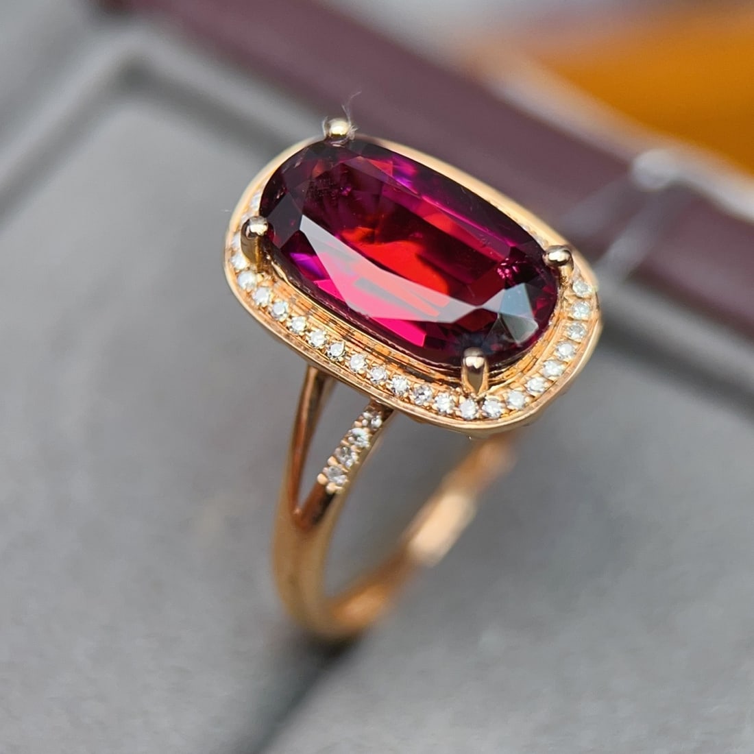 14k Gold 3.09 Ctw Natural Tourmaline & Diamond Ring - 4