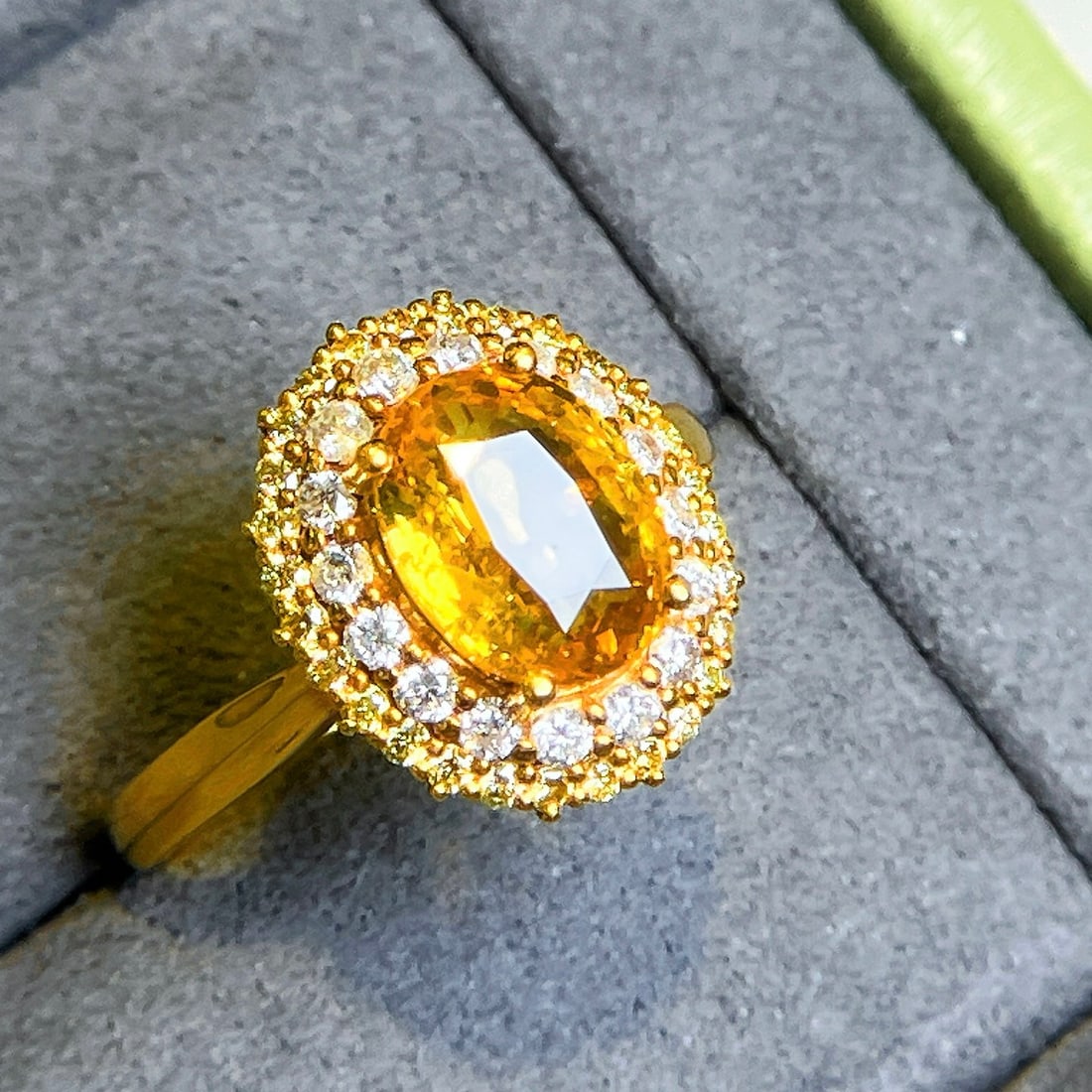 14k Gold 2.66 Ctw Natural Sapphire & Diamond Ring - 3