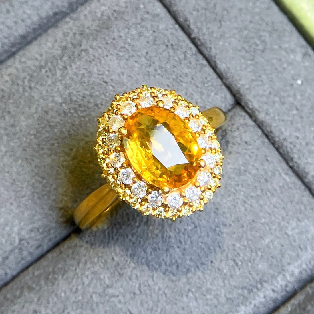 14k Gold 2.66 Ctw Natural Sapphire & Diamond Ring - 4