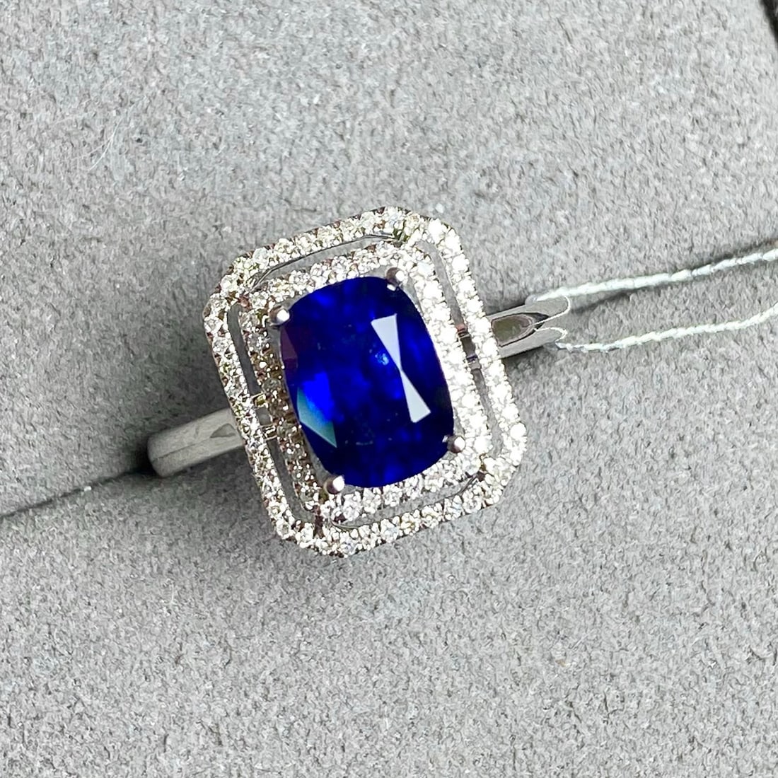 14k Gold 2.91 Ctw Natural Sapphire & Diamond Ring - 5