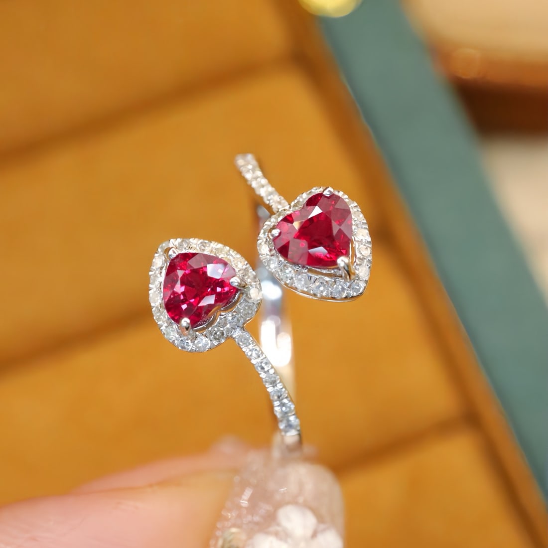 14k Gold 1.09 Ctw Natural Ruby & Diamond Ring - 2