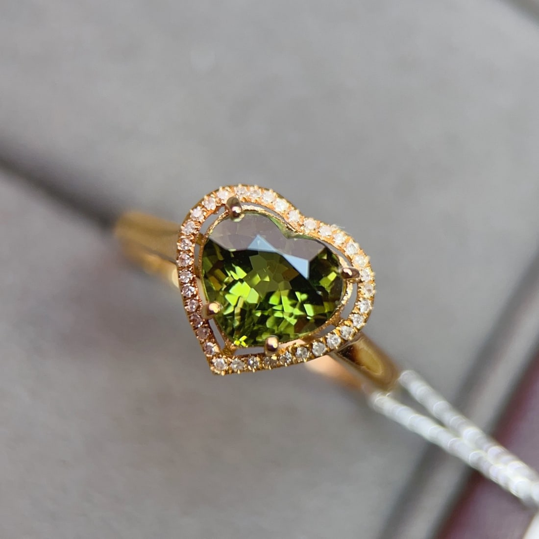 14k Gold 1.6 Ct Natural Tourmaline & Diamond Ring - 2