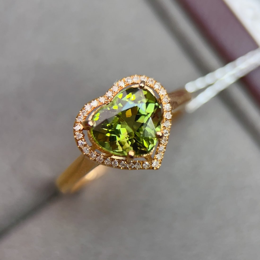 14k Gold 1.6 Ct Natural Tourmaline & Diamond Ring - 3