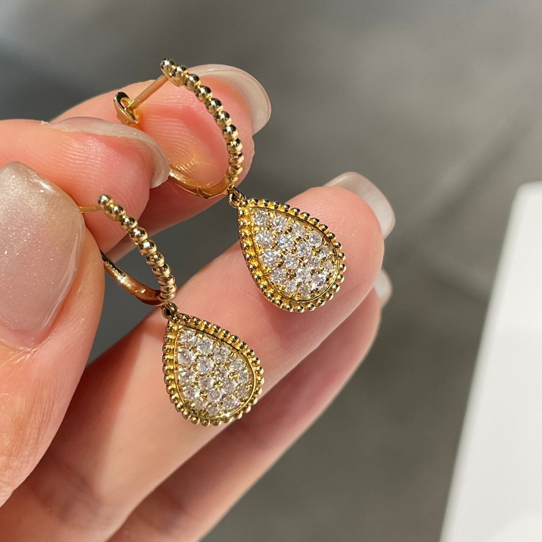 14k Gold 0.56 Ct Natural H Diamond Earrings - 2
