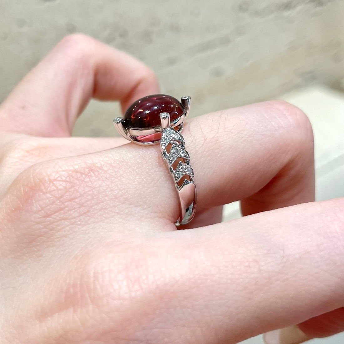 14k Gold 3 Ct Natural Tourmaline & Diamond Ring - 3