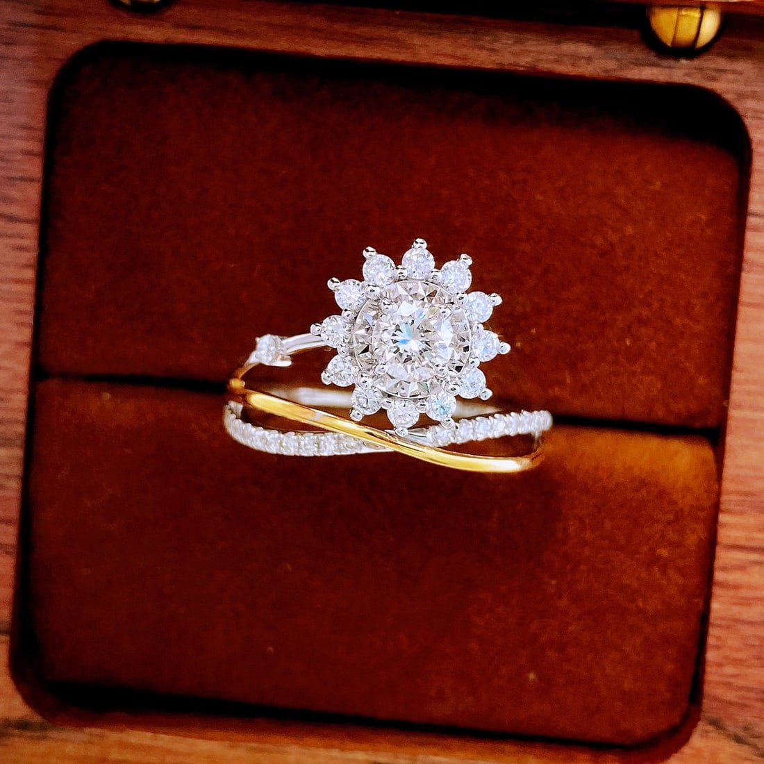 14k Gold 0.3 Ct Natural H Diamond Ring - 2