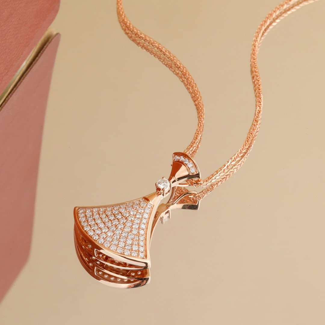 14k Gold 0.9 Ct Natural H Diamond Necklace - 2