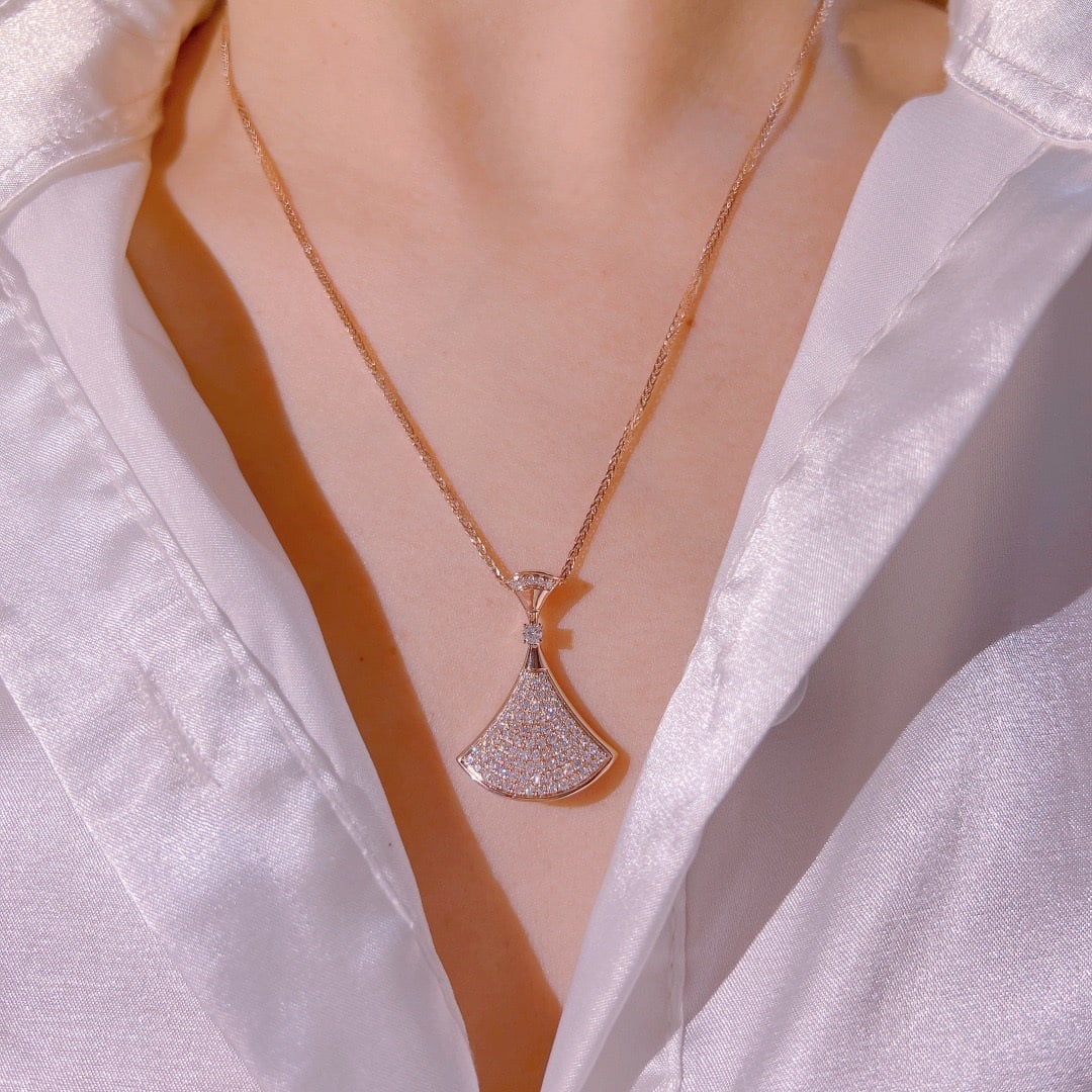 14k Gold 0.9 Ct Natural H Diamond Necklace - 3