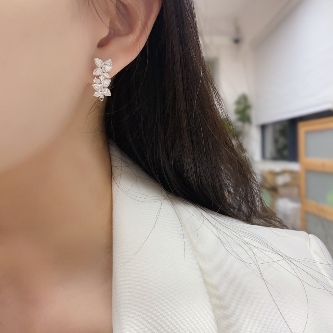14k Gold 4.64 Ctw Natural Yellow Diamond & Diamond Earrings - 4