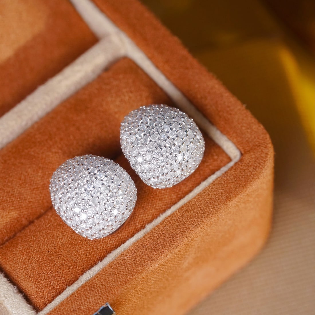 14k Gold 3.30 Ct Natural H Diamond Earrings - 2