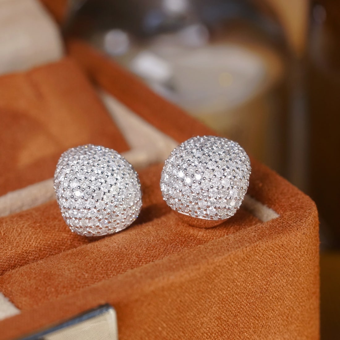 14k Gold 3.30 Ct Natural H Diamond Earrings - 8