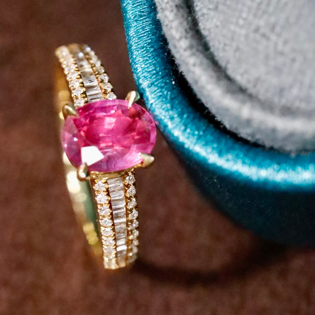 14k Gold 1.26 Ctw Natural Ruby & Diamond Ring - 6