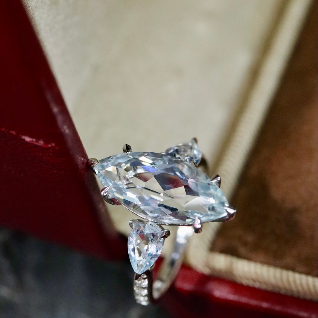 14k Gold 4.05 Ctw Natural Aquamarine & Diamond Ring - 6