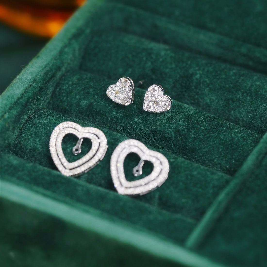 14k Gold 1.00 Ct Natural H Diamond Earrings - 8
