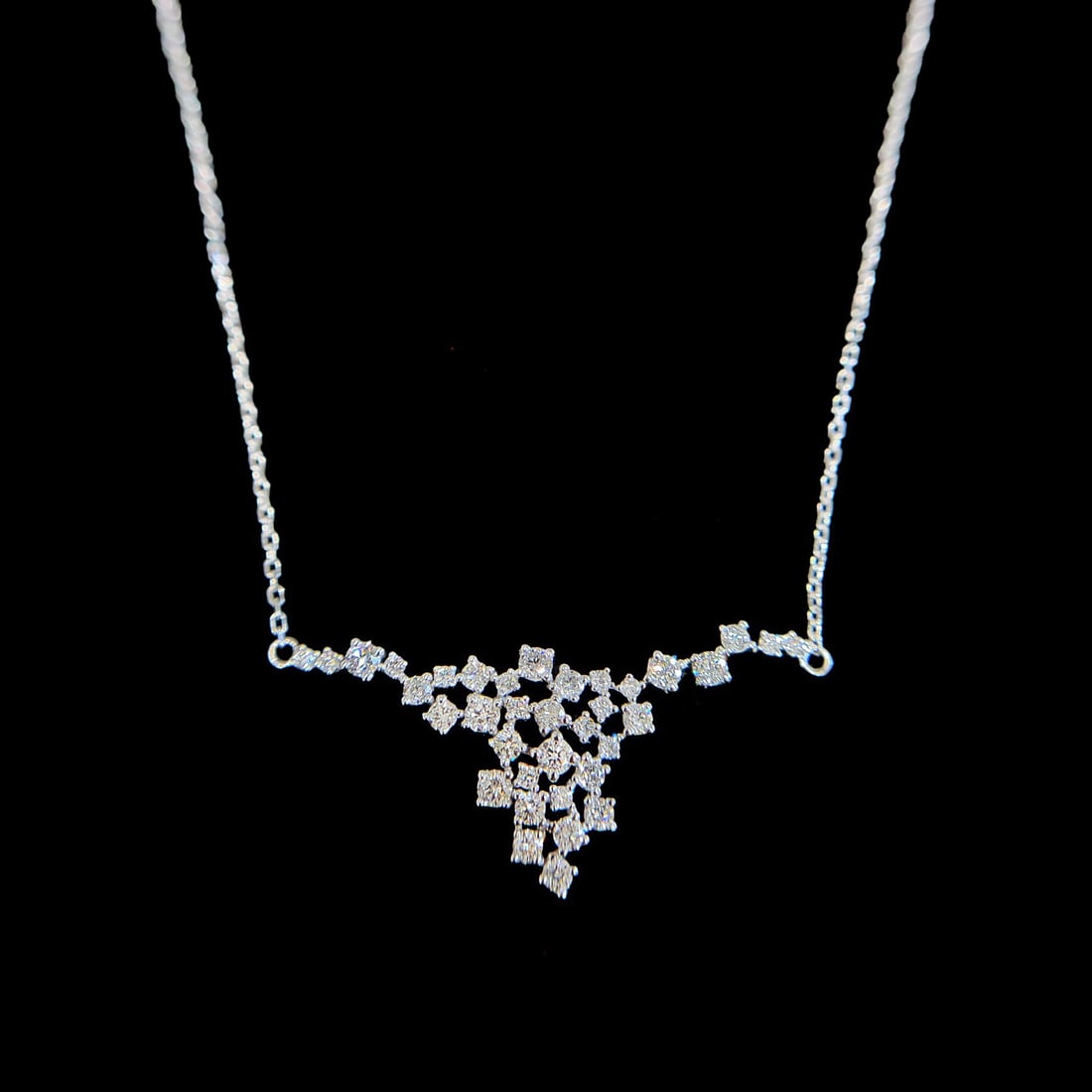 14k Gold 0.86 Ct Natural H Diamond Necklace: Ref:231094346 // gold content:14k gold // main gemstone:diamond // shape:round // carat weight:0. 86ct // clarity grade:vs-si // color:h // treatment:natural // cut grade:g // Condition: New Low